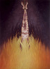 Inverted Figure over Flames